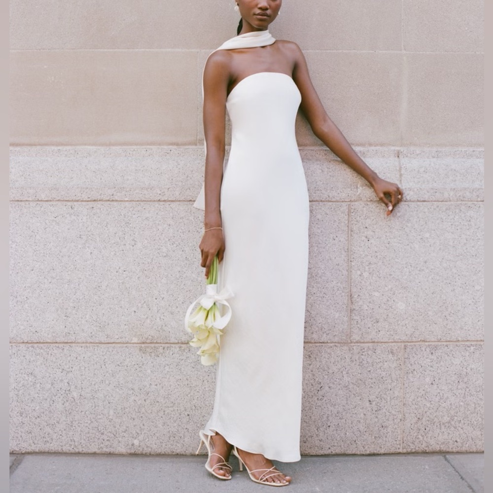 A&F Slip Strapless Scarf Maxi Dress - Small